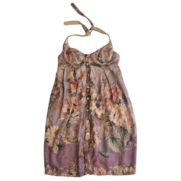 Jean Paul Gaultier Dresses & Skirts - Jean Paul Gaultier Floral Silk Halter Dress